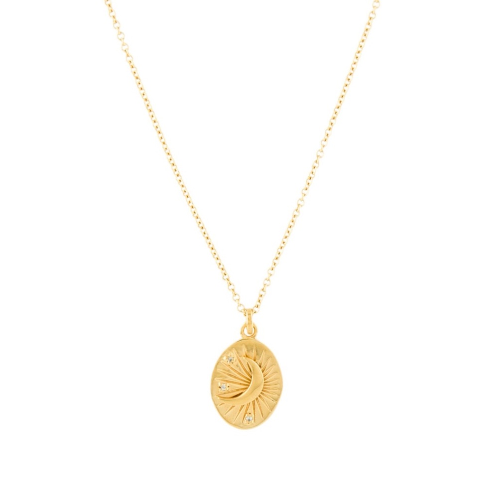 Mejuri Gold Sunburst Pendant Necklace